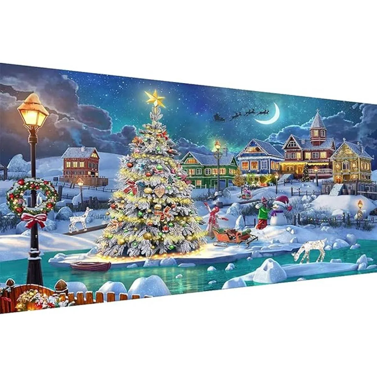GESOON Christmas Night Diamond Painting DIY 5D Diamond_1