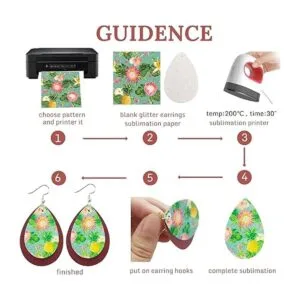 SHUANGART Juego de 194 aretes de piel sintética con_5