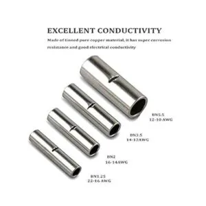 Teansic Kit de 5 conectores a tope sin aislamiento_4