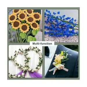 SONGZIMING Kit de arreglo floral con cinta floral verde_7