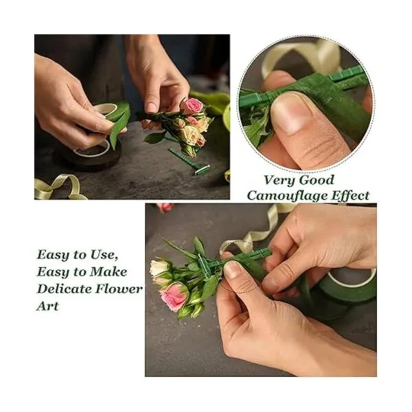 SONGZIMING Kit de arreglo floral con cinta floral verde_5