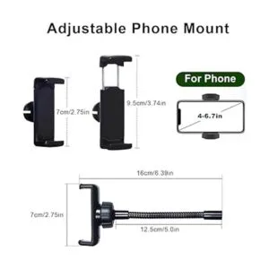 Soporte de teléfono para anillo de luz y trípode con_6