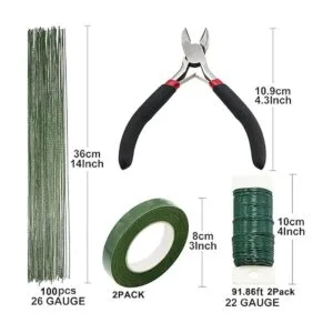 SONGZIMING Kit de arreglo floral con cinta floral verde_2
