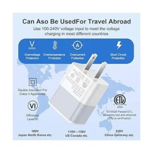 Cargador rápido USB C para iPhone cargador de pared de 20_3