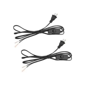 smseace Cable de luz negro 2 unidades 6 pies cable de_2