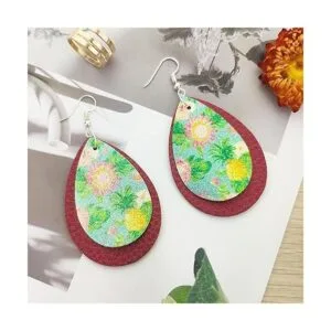 SHUANGART Juego de 194 aretes de piel sintética con_6