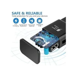 Paquete de 2 adaptadores de enchufe de carga rápida USB_2