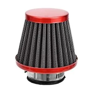HIAORS Filtro de aire rojo de 1.378 in para motocicleta de_1
