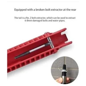 Qiuerte Llave de baño multifuncional 8 en 1 herramienta_4