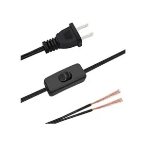 smseace Cable de luz negro 2 unidades 6 pies cable de_1