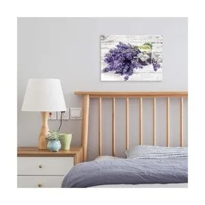 Imágenes de lavanda morada para decoración de pared baño_5