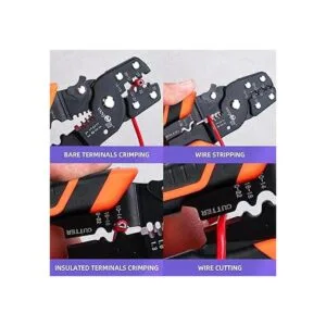 VANJOIN Herramienta de crimpado de pelacables cortador de_4
