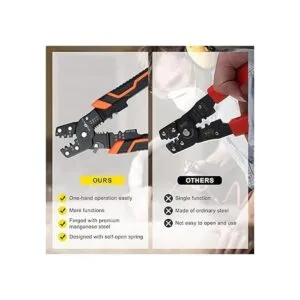 VANJOIN Herramienta de crimpado de pelacables cortador de_6