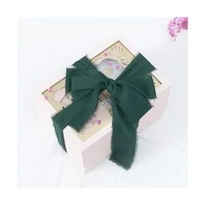 4 rollos de cinta de seda de gasa hecha a mano con flecos_7