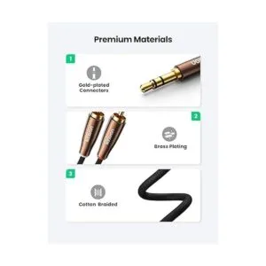 UGREEN Cable RCA macho de 0.138 in a 2 macho adaptador de_4