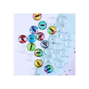 HAUTOCO 27 cabujones de vidrio transparente de 1.378 in_5