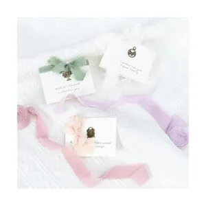 4 rollos de cinta de seda de gasa hecha a mano con flecos_4