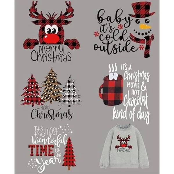 BYNYTO Traslados de Navidad para camisetas clásicas de_1