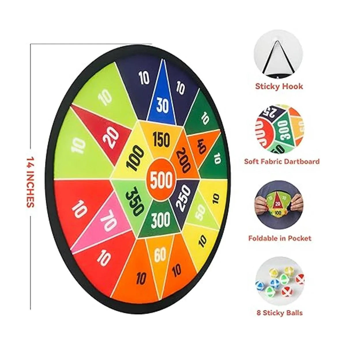 BELLOCHIDDO Tablero de dardos para niños juego de dardos_2