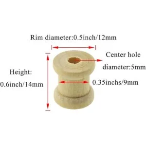 HAHIYO Bobina de madera natural de 0.6 pulgadas 70_2