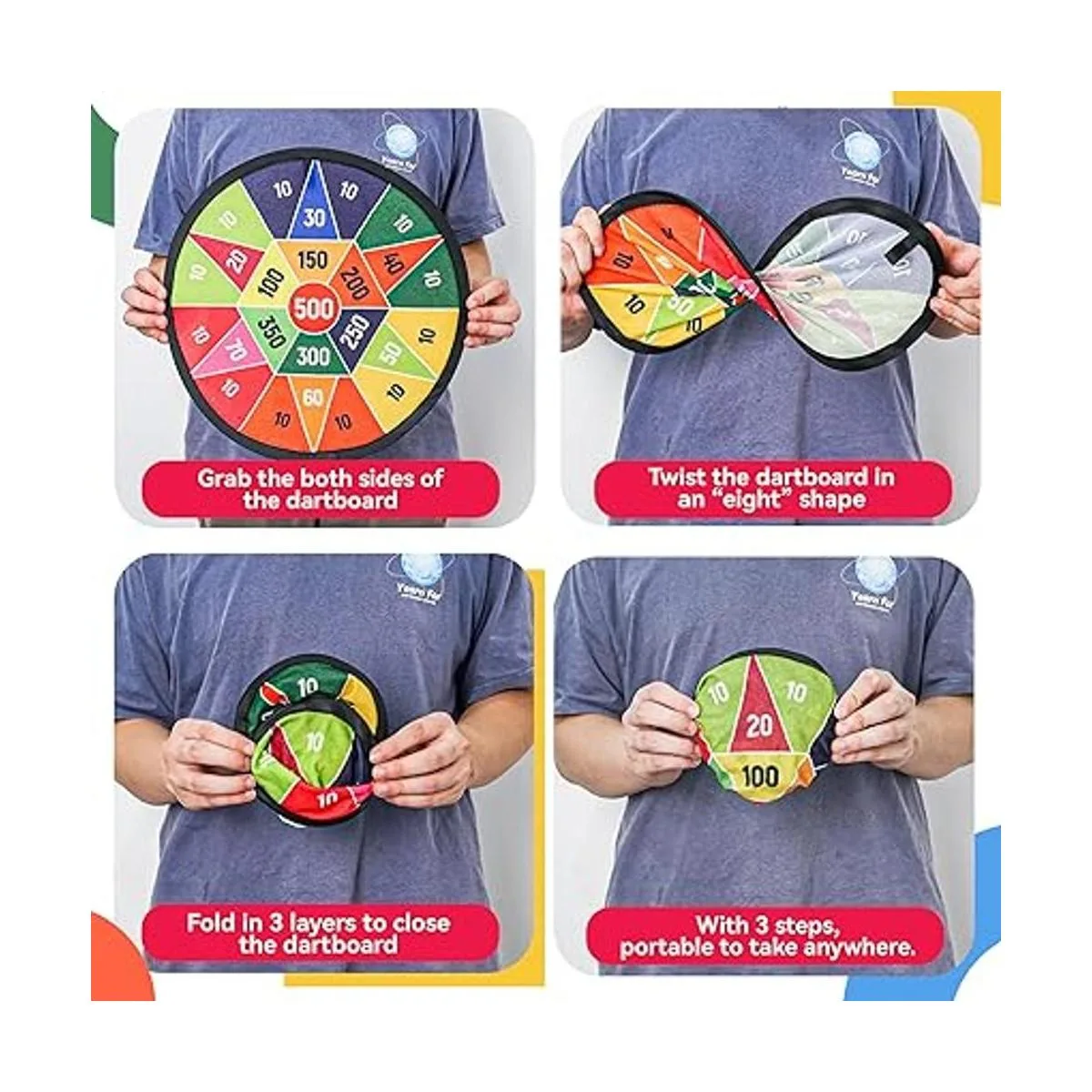 BELLOCHIDDO Tablero de dardos para niños juego de dardos_3