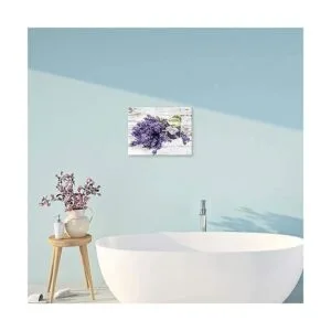 Imágenes de lavanda morada para decoración de pared baño_3