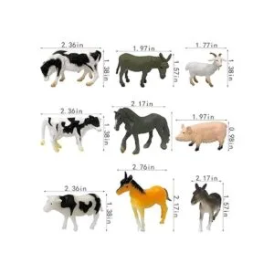 Juego de 24 figuras de animales de granja realistas de_2