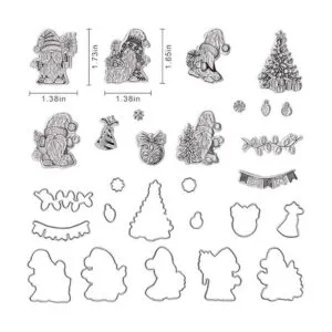 Estivaux rboles de Navidad gnomos sellos transparentes_2