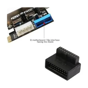 QIANRENON Adaptador USB 3.0 de 1920 pines de 90 grados_2