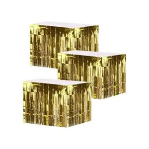 Yopay Paquete de 3 faldas de mesa con flecos de lámina_1