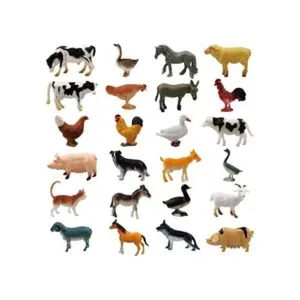 Juego de 24 figuras de animales de granja realistas de_1