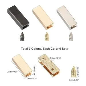 WADORN 18 juegos de hebillas decorativas para bolso_4