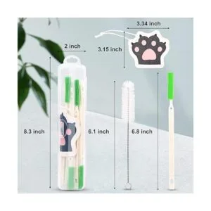 Kit de limpieza para fuente de agua para gatos cepillo de_5