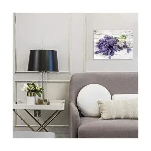 Imágenes de lavanda morada para decoración de pared baño_2