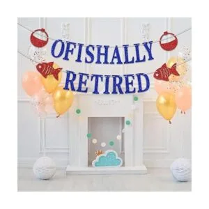 Bandera de Ofishally retirada con decoración de peces_4