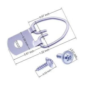 Perchas de fotos de anillo en D con tornillos 100 piezas_2