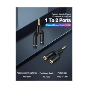 CableCreation Adaptador divisor de auriculares 3_2