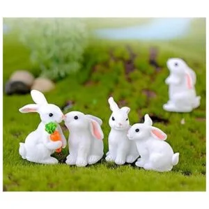 16 figuras de conejo en miniatura para jardín de hadas_5