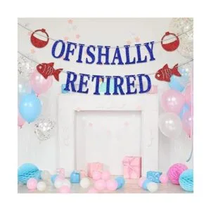 Bandera de Ofishally retirada con decoración de peces_3