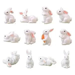 16 figuras de conejo en miniatura para jardín de hadas_2