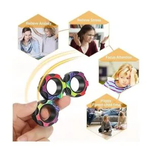 Buluwans Anillo magnético para la ansiedad anillos_3