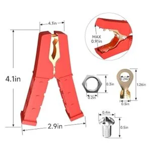 Goupchn Abrazaderas de cocodrilo resistentes de cobre puro_3