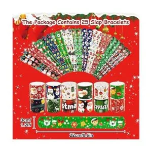 Paquete de 50 pulseras de silicona de Navidad surtidas_2