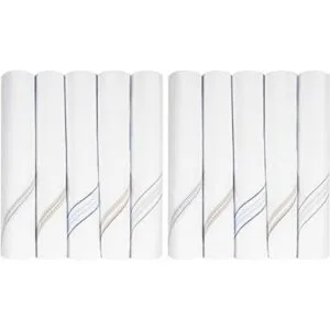 Garden of Arts Pañuelo de algodón con base blanca de_4