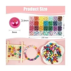 900 cuentas de perlas de 0.31 pulgadas para hacer joyas_3