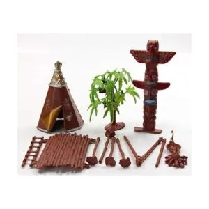 Juego de 21 figuras indias de plástico figuras de nativos_4