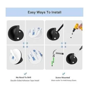 Topes de puerta tope de puerta de piso negro moderno_6