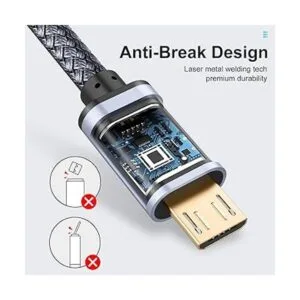 Meokse Cable micro USB cable de carga extra largo para_4