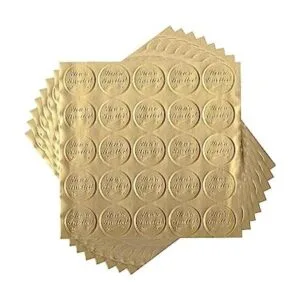 LINSO 200 sellos redondos de aluminio en relieve Youre_1