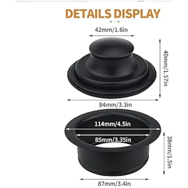 Garbage Disposal Flange 304 Stainless Steel Matte Black_5